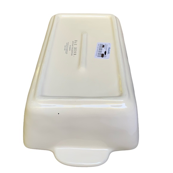 Rae Dunn STUFFED Baking Dish Pan White Black Large Letters Dimples NWT 2017 OG - Picture 10 of 16